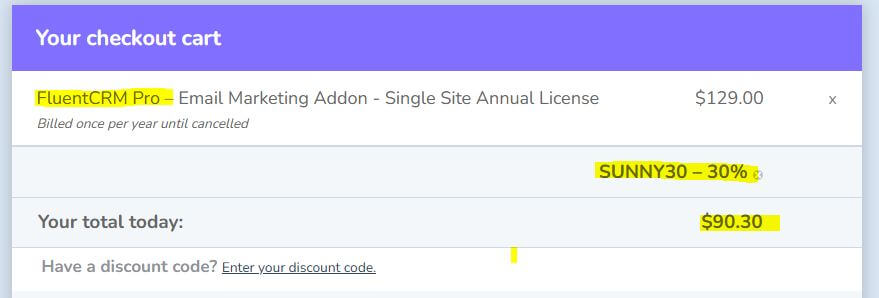 FluentCRM Coupon Code